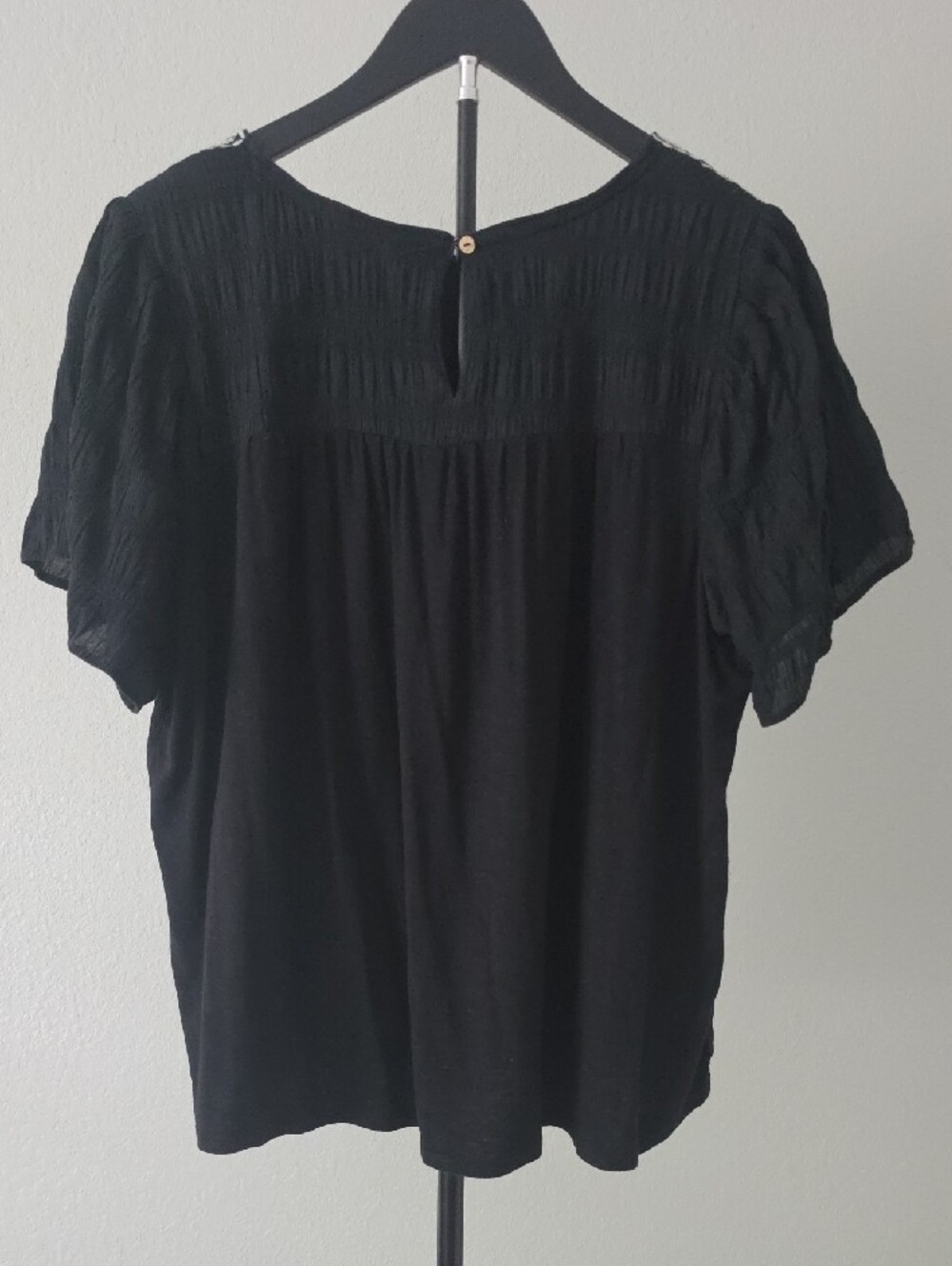 Knox Rose Black Embroidered Peasant Blouse - Picture 2 of 5